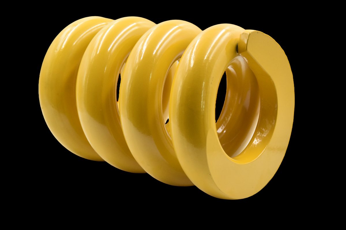 Heavy-duty yellow large diameter vibration isolation spring
